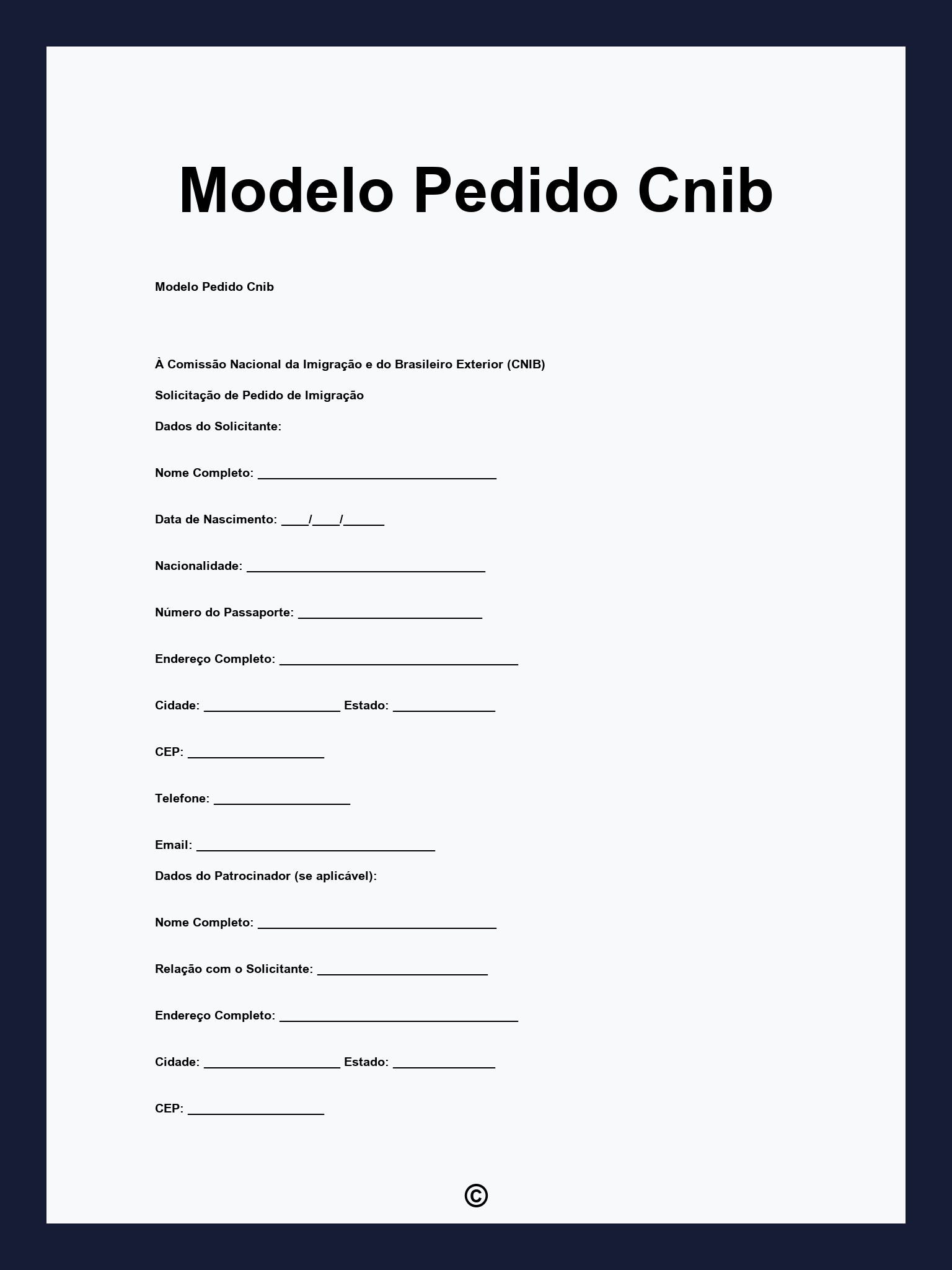 Modelo Pedido Cnib